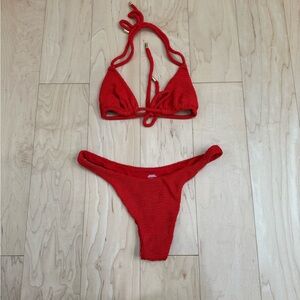 Monday Swimwear chili pepper crinkle set